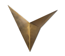 Απλίκα τοίχου Bird μεταλλική χρώμα χρυσό vintage 34x5x34εκ.