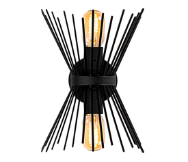 Απλίκα τοίχου Kirpi E27 μεταλλική χρώμα μαύρο 23x5x33εκ.