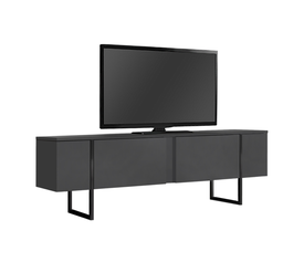 Έπιπλο τηλεόρασης Luxe χρώμα ανθρακί 180x30x50εκ.