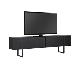 Έπιπλο τηλεόρασης Luxe χρώμα black wood 180x30x50εκ.