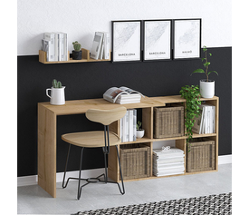 Γραφείο εργασίας Blake χρώμα φυσικό οξιάς 145x45x74εκ.