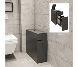 Ντουλάπι μπάνιου Calencia χρώμα ανθρακί 20x60x55εκ.