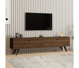 Έπιπλο τηλεόρασης Paris χρώμα καρυδί 160x25x35εκ.