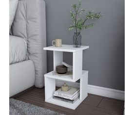 Κομοδίνο Carter χρώμα λευκό 29,6x29,6x49,4εκ.