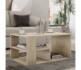 Τραπεζάκι σαλονιού Rodom χρώμα travertine 80x50x40εκ.