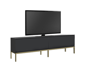 Έπιπλο τηλεόρασης Lord χρώμα μαύρο - χρυσό 180x30x47εκ.