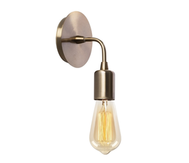 Απλίκα τοίχου Arken E27 μεταλλική χρώμα χρυσό vintage 12x12x20εκ.