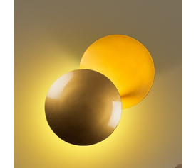 Απλίκα τοίχου Led Mimoza μεταλλική χρώμα χρυσό 25x16x25εκ.