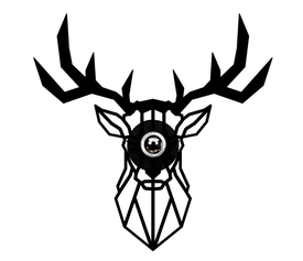 Απλίκα τοίχου Deer E27 MDF χρώμα μαύρο 55x12x55εκ.