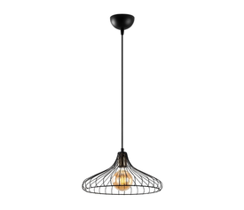 Φωτιστικό οροφής Adda E27 μεταλλικό μονόφωτο χρώμα μαύρο Ø36x120εκ.