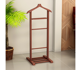 Επιδαπέδια κρεμάστρα Beta ξύλινη χρώμα καρυδί 48x35x120εκ.