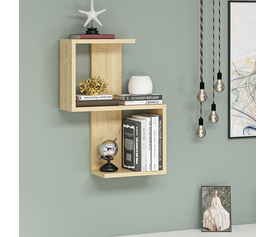 Ραφιέρα τοίχου Octa χρώμα sapphire oak 45x16,4x60εκ.