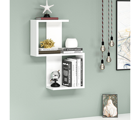 Ραφιέρα τοίχου Octa χρώμα λευκό 45x16,4x60εκ.