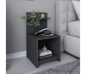 Κομοδίνο Ulman χρώμα ανθρακί 35x37x72εκ.