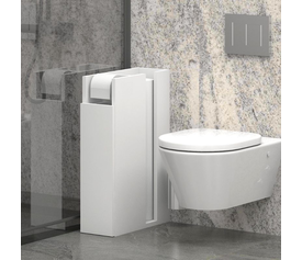 Ντουλάπι μπάνιου Paper χρώμα λευκό 17x42x66εκ.