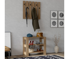 Έπιπλο εισόδου Friends χρώμα καρυδί 69,8x33,6x60εκ.