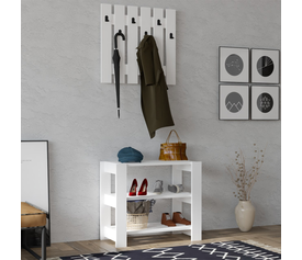 Έπιπλο εισόδου Friends χρώμα λευκό 69,8x33,6x60εκ.