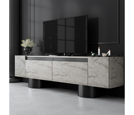 Έπιπλο τηλεόρασης Haven χρώμα travertine 180x30x50εκ.