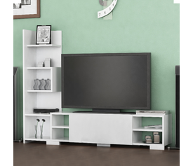 Έπιπλο τηλεόρασης Pera χρώμα λευκό 160x29,5x120εκ.