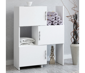 Ντουλάπι κουζίνας - μπάνιου Anna χρώμα λευκό 65x31,5x89,8εκ.