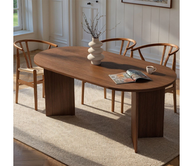 Τραπέζι Sablin χρώμα καρυδί 180x89,5x75εκ.