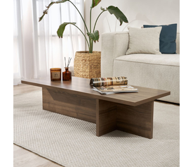 Τραπεζάκι σαλονιού Harbor χρώμα καρυδί 120x45x30εκ.