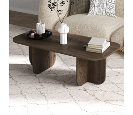 Τραπεζάκι σαλονιού Becaj χρώμα καρυδί 120x60x41,4εκ.