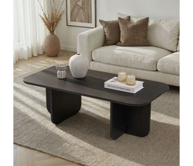 Τραπεζάκι σαλονιού Becaj χρώμα black wood 120x60x41,4εκ.