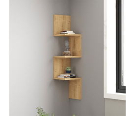 Ραφιέρα τοίχου Zikzak χρώμα sapphire oak 25x25x105,4εκ.