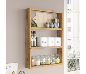 Ραφιέρα τοίχου Prena χρώμα atlantic pine 43,2x9x60εκ.