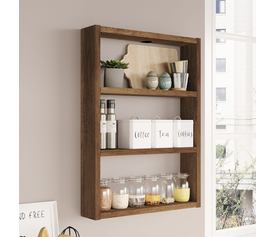 Ραφιέρα τοίχου Prena χρώμα καρυδί 43,2x9x60εκ.