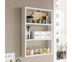 Ραφιέρα τοίχου Prena χρώμα λευκό 43,2x9x60εκ.