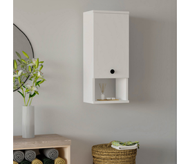 Ντουλάπι μπάνιου επιτοίχιο Mis χρώμα λευκό 30x21,8x71εκ.