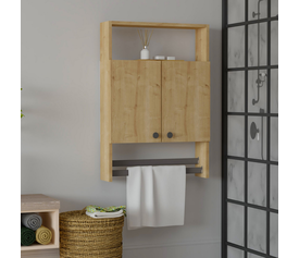 Ντουλάπι μπάνιου επιτοίχιο Ela χρώμα sapphire oak 60x15x87εκ.