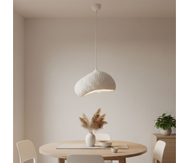 Φωτιστικό οροφής Loval E27 fiberglass μονόφωτο χρώμα λευκό 32x27x120εκ.