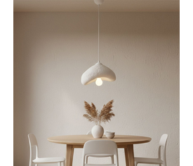 Φωτιστικό οροφής Luna E27 fiberglass μονόφωτο χρώμα λευκό 30x21x120εκ.