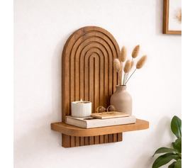 Ραφιέρα τοίχου Artwill Mdf χρώμα oak 26x13x35εκ.