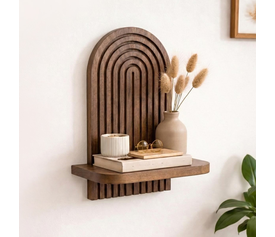Ραφιέρα τοίχου Artwill Mdf χρώμα wenge 26x13x35εκ.