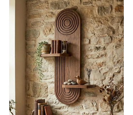 Ραφιέρα τοίχου Artwill Mdf χρώμα wenge 46x13x70εκ.