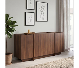 Μπουφές Dorma χρώμα καρυδί 180x45x80,2εκ.
