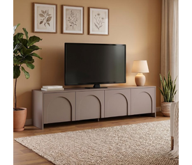 Έπιπλο τηλεόρασης Aurelia χρώμα μόκα 180x32x45εκ.
