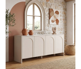 Μπουφές Aurelia χρώμα κρεμ 180x45x80εκ.