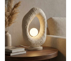 Φωτιστικό επιτραπέζιο Zoga G9 fiberglass μονόφωτο χρώμα εκρού 30x17x50εκ.