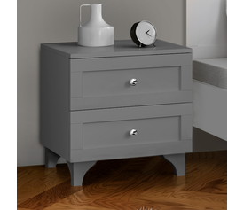 Κομοδίνο Emily χρώμα ανθρακί 45x42x55εκ.