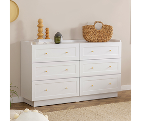 Συρταριέρα Henry χρώμα λευκό 140x40x75εκ.