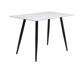 Τραπέζι Enzo με sintered stone και μαύρα πόδια 120x70x77 εκ.