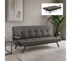 Καναπές-Κρεβάτι Zven Υφασμάτινος Ανθρακί 180x64x78 εκ.