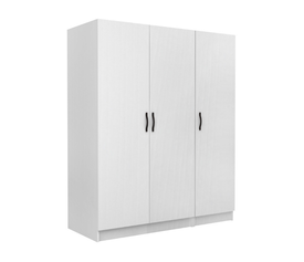 Ντουλάπα ρούχων Victoria τρίφυλλη χρώμα λευκό 150x60x181εκ.