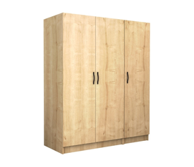 Ντουλάπα ρούχων Victoria τρίφυλλη χρώμα φυσικό οξιάς 150x60x181εκ.
