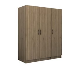 Ντουλάπα ρούχων Victoria τρίφυλλη χρώμα καρυδί 150x60x181εκ.